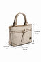 Sand - Sand Beige Houndstooth Plaid Women's Handbag Sp1283 - 2
