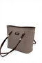 Coffee Yellow - Brown Plaid Line Square Women's Shoulder Bag Sp1282 - 5