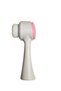 Double-Sided Manual Facial Cleansing and Massage Brush - Blackhead Remover with Exfoliating Effect - Available in Pink, Green, Purple, and White - White - 2