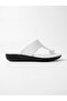Artı-Artı020-5001-06 White Slippers with Genuine Leather Inside and Orthopedic Heel Spur Function - 5