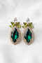 Full Stone-Set Baklava Evening Dress Earrings 5 Cm. - 3