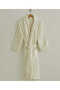 Boxed 4-Piece Bathrobe Set 100% Cotton Ecru Bathroom Set Dowry Set Men's Women's Bathrobe + Head Towel Set m / XL - 3