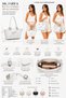 Women's Shoulder and Crossbody Bag White Medium Size Daily Stylish Design - 3
