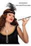 192039 Ler Gatsby Accessory Set – Black Charleston Hair Band