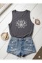 Lotus Flower Printed Women's (Off Shoulder) Slim Fit Strap T-Shirt
