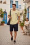100% Cotton Combed Men's Short T-Shirt Set High Quality Summer Bermuda-T-Shirt Set - 3