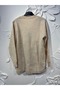 Butterfly Glitter Jacquard Knitwear Cardigan 21853 Beige - 2