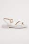 White Black Gold Ring Detailed Casual Sandals - 3