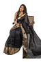 Black Organza Saree - PMM7707 | Black - 2