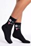 3 Pairs of Emoji Patterned Unisex Colorful Socks Cotton Soft Textured College Socks - 4
