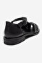 Dexara Black Skin Genuine Leather Women's Sandals - 5