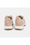 Women's Beige Lace-Up Thick Soled Suede Sports Shoes - 4