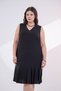 Women's Plus Size V-Neck Pleated Dress