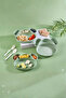 Green Baby Food Plate Set with Mouse Figure and 4 Compartments - Educational Spoon and Fork Set Bpa-Free - 4