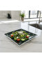 Premium Emerald Green Marble Print Square Melamine Plate - 4