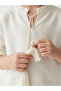 Mink Cream Plaid Linen Carrot Trousers + Cream Linen Drawstring Shirt - 4