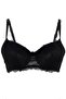 Women's Black Lace Padded Bra - 2