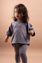 Girl's Embroidered Oversize T-Shirt-Tunic Leggings Set 100% Cotton 1-6 Years - 6