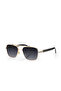 Uv400 Protection Metal Frame Gradient Glass Men's Sunglasses Black Gold Color Plg-2120C4 - 4
