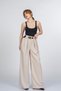 Women's Summer Stone Bellara Wide Pleated High Waist Belted Trousers Stylish Daily Comfortable 30374 - 4