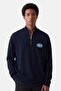 سترة بولو بسحاب ربعي من نوع Big White Shark SuperSoft - أزرق داكن - 4