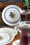 Palmiye Set of 6 Porcelain Tea Plates - 7
