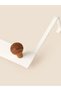 5-Piece Door Hanger - Black and White with Wooden Knobs - 50X14X5 cm - 4