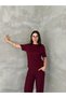 Asur Boutique Women's Stoned Crew Neck Top and Pants Set Stylish Casual Combination - 5