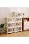 5 Tier Multi-Layer Plastic Storage Cabinet For clothes, Shoes with Lid & Wheels - 4