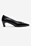 Versay Black Pointed Toe Women's Low Heel Shoes - 4