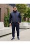 Large Size Hooded Elastic Waist Loose Leg Winter Men's Tracksuit Set