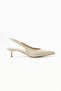 Mocha Pointed Toe Short Heeled Women's Shoes - 4