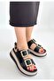 Stan Black Skin Sandals