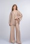 Women's Summer Beige Lavelle Oversize Modal Fabric Set Stylish Daily Comfortable 1316