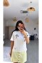 تيشيرت قطني مطرز بالزهور