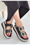 Stan Black Skin Sandals - 3