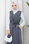 Women's Side Pocket Denim Jile Salopet - 2