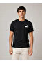 Men's Minimal Moose Logo T-Shirt Crew Neck Short Sleeve Summer T-Shirt - Black - 3