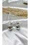 Women's Silver Color Modern Ball Earrings