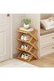 Multifunctional Shoe Rack, 4 Layers Bamboo Foldable Shoes Organizer Entryway, Closet, Bedroom