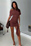 Off-Shoulder Draped Belted Mini Dress