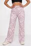Women's Patterned Palazzo Trousers High Waist Wide Leg Comfortable Casual - 4