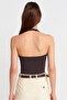 Women's Halter Neck 95% Cotton Double Layer Crop Top Bodysuit - 4