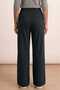 Black 4-Season Elastic Waist Lace-Up Wide-Leg Gabardine Women's Trousers - Comfortable Cut Casual Palazzo with Pockets - 4