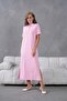Polo Collar Short Sleeve Slit Relaxed Jersey Dress - 3