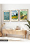Vincent Van Gogh Themed 3 Piece Wooden Framed Painting Act