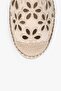 Women's Flory Beige Floral Embroidered Espadrilles - 4