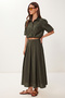 Shirt Skirt Parachute Suit Lzh0028 Khaki - 2