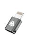 Adaptor Universal, Techsuit, Model A11, Lightning la USB-C, Gri - 3