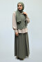 Women's Vest, Shirt, Skirt, Elastic Waist, Three-Piece Suit - 2
